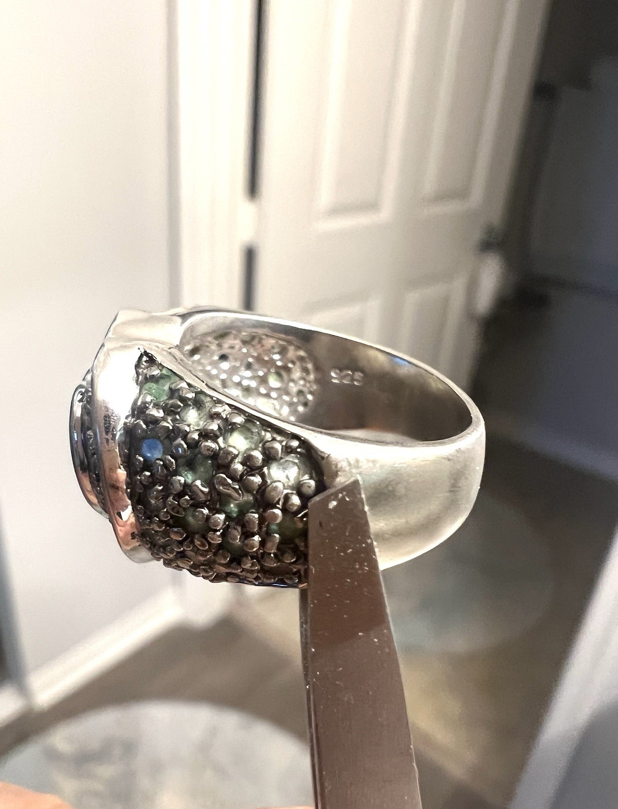 925 Silver Heart Ring 8.5 Grams Size 7 Cocktail Statement Ring Vintage Estate