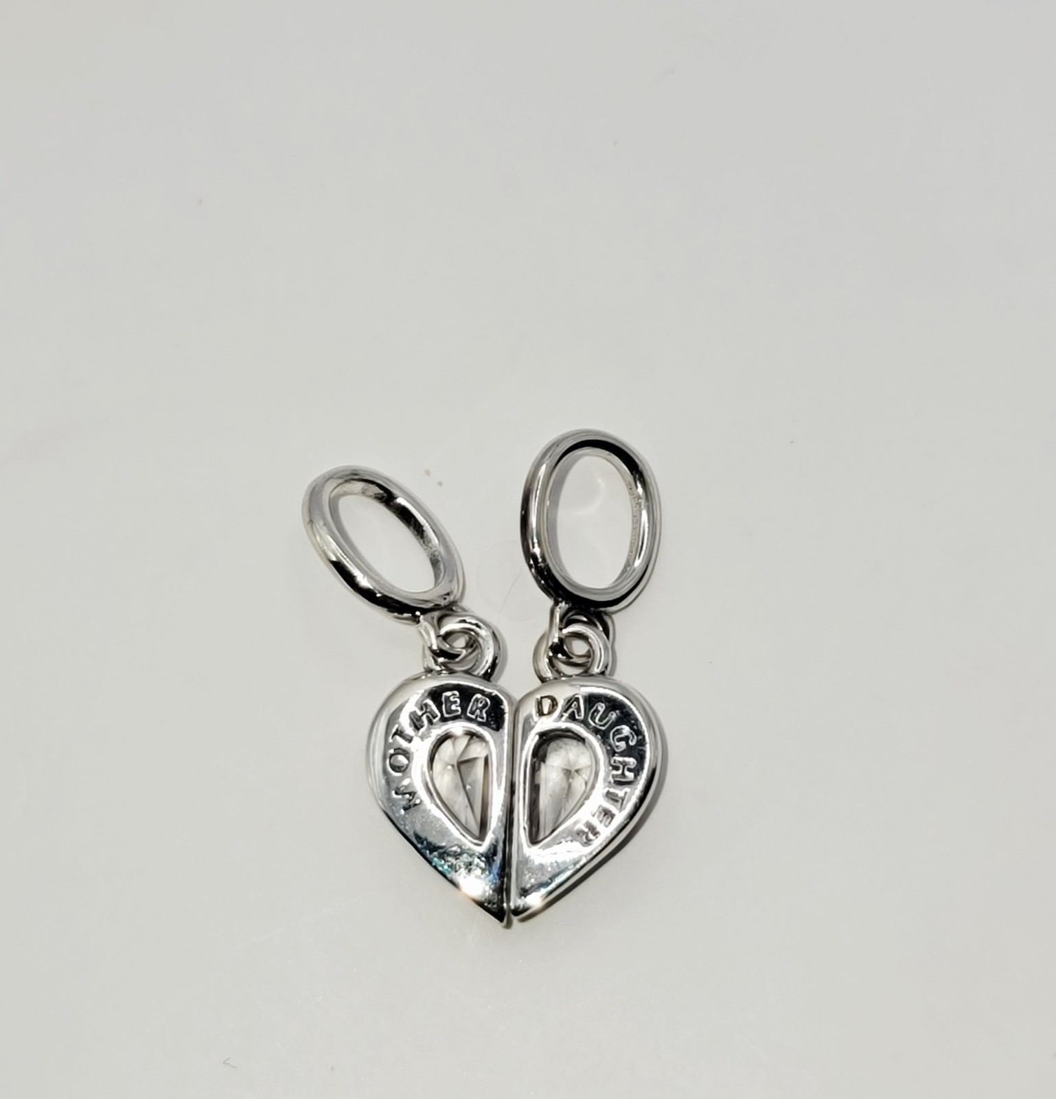 Authentic PANDORA 925 Splittable Mother & Daughter Heart Charm 792643C01 w/ Box