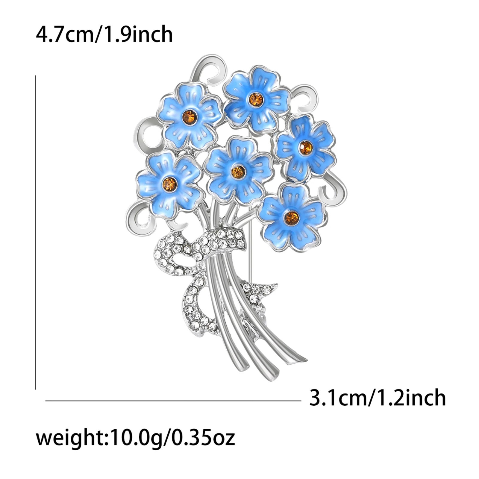 Fashion Enamel Flower Brooches for Women Unisex Plant Pins New Gifts Jewelry