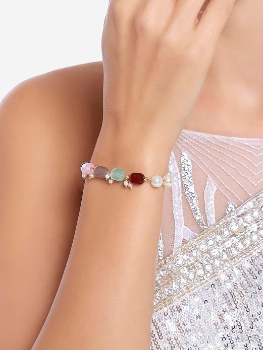 JAYWAR Luxury Gold Plated Bracelet for Women Arabic Bridal Wedding Bangle Royal