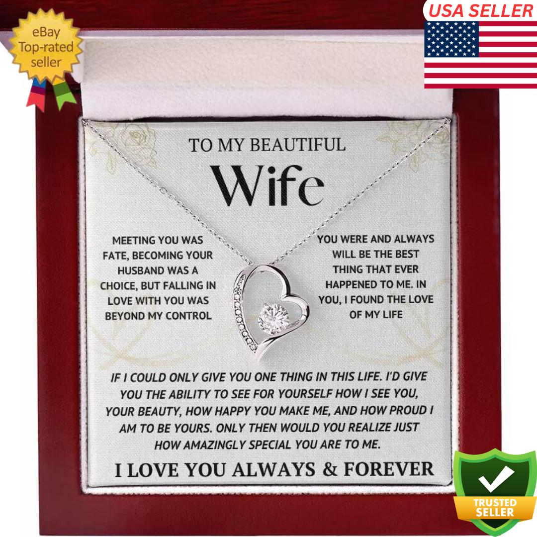 To My Wife Necklace With Luxury Box, USA FREE Shipping, BUY NOW, ORIGINAL Design