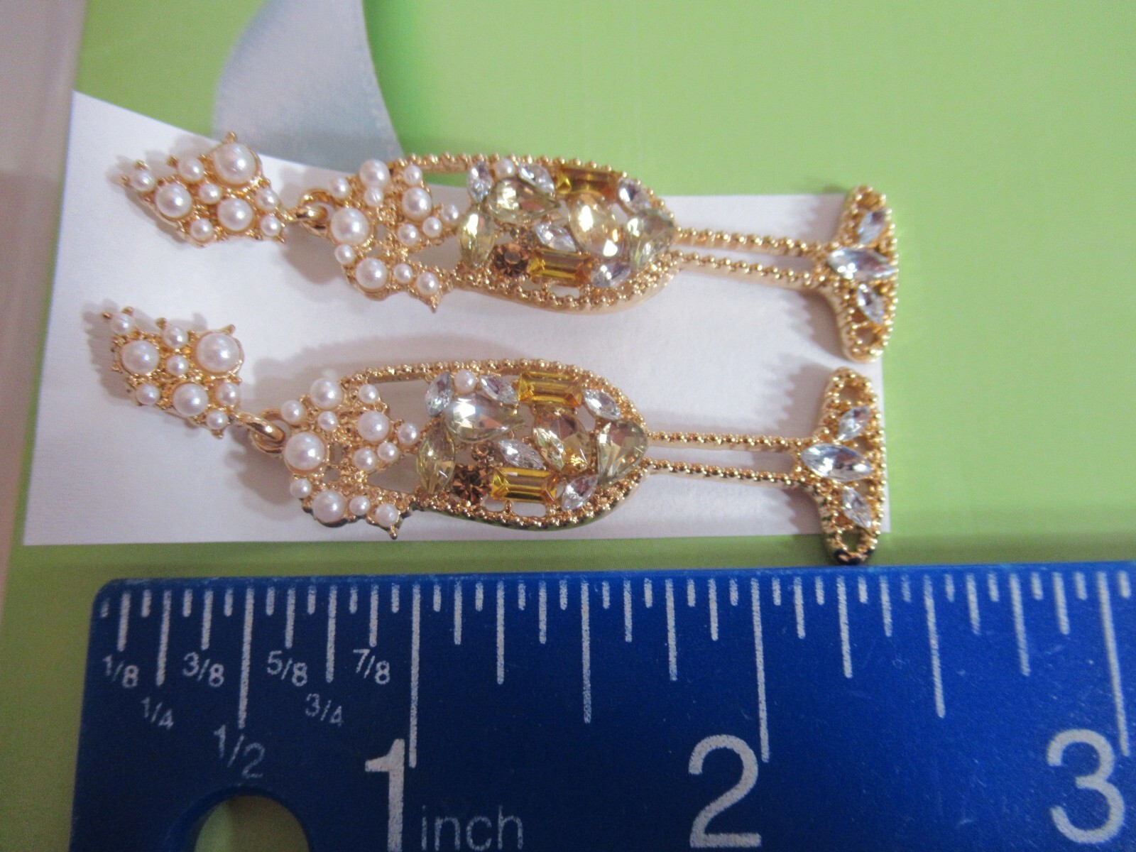 2.50″ POPPED CORK CHAMPAGNE BOTTLE & CHAMPAGNE GLASS RHINESTONE PEARL EARRINGS