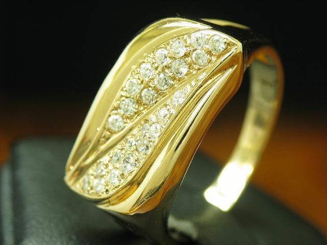 14Kt 585 Rose Gold Ring With 0.96Ct Zirconia Inlay / 5.9G / RG 57.5