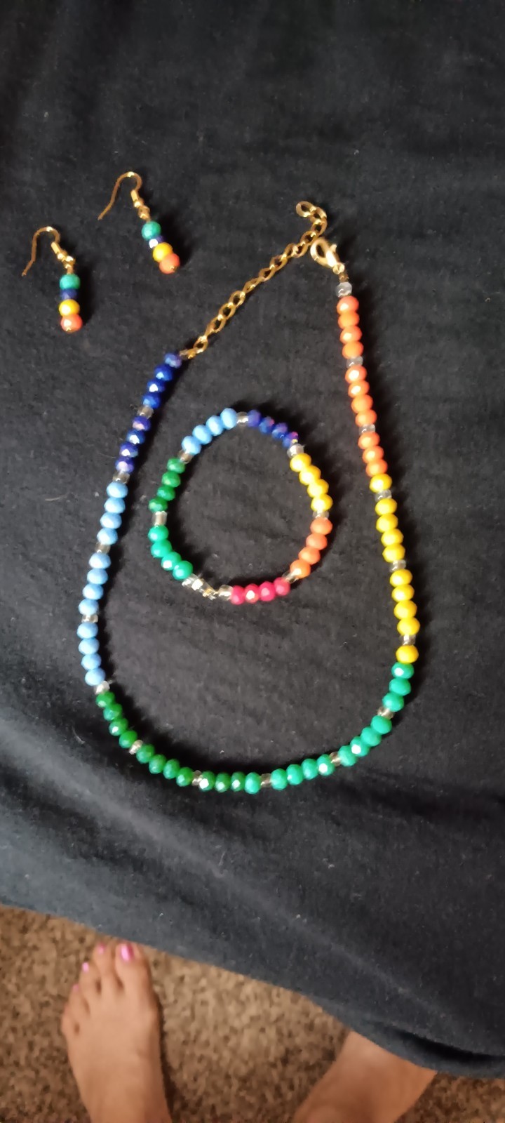 Color Pop Trio Round Glass Bead Jewelry