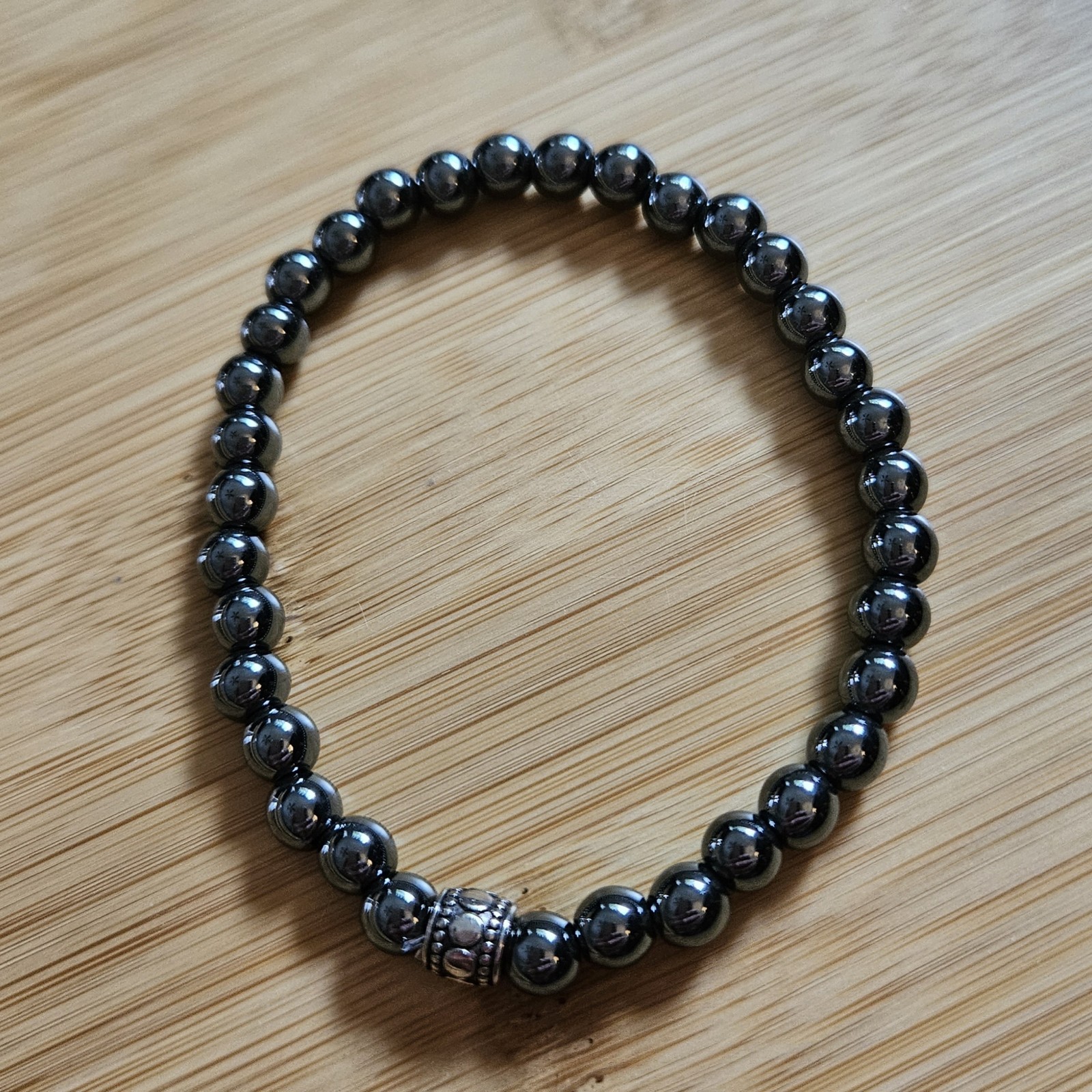 Hematite Crystal Beads Healing Grounding Simple Bracelet Unisex