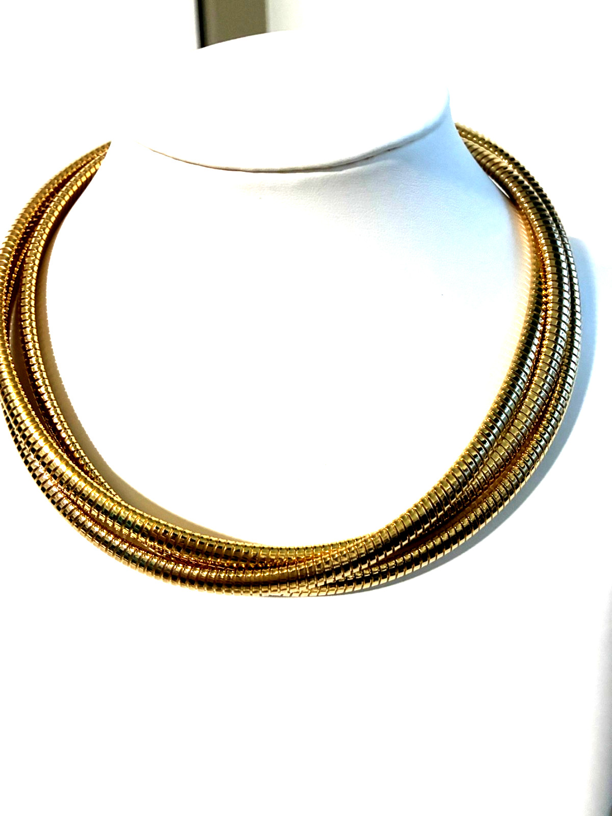 DAVID MARKSTEIN BRONZE 3-STRAND MAGNETIC TUBOGAS NECKLACE, 18″ (M4957-52)