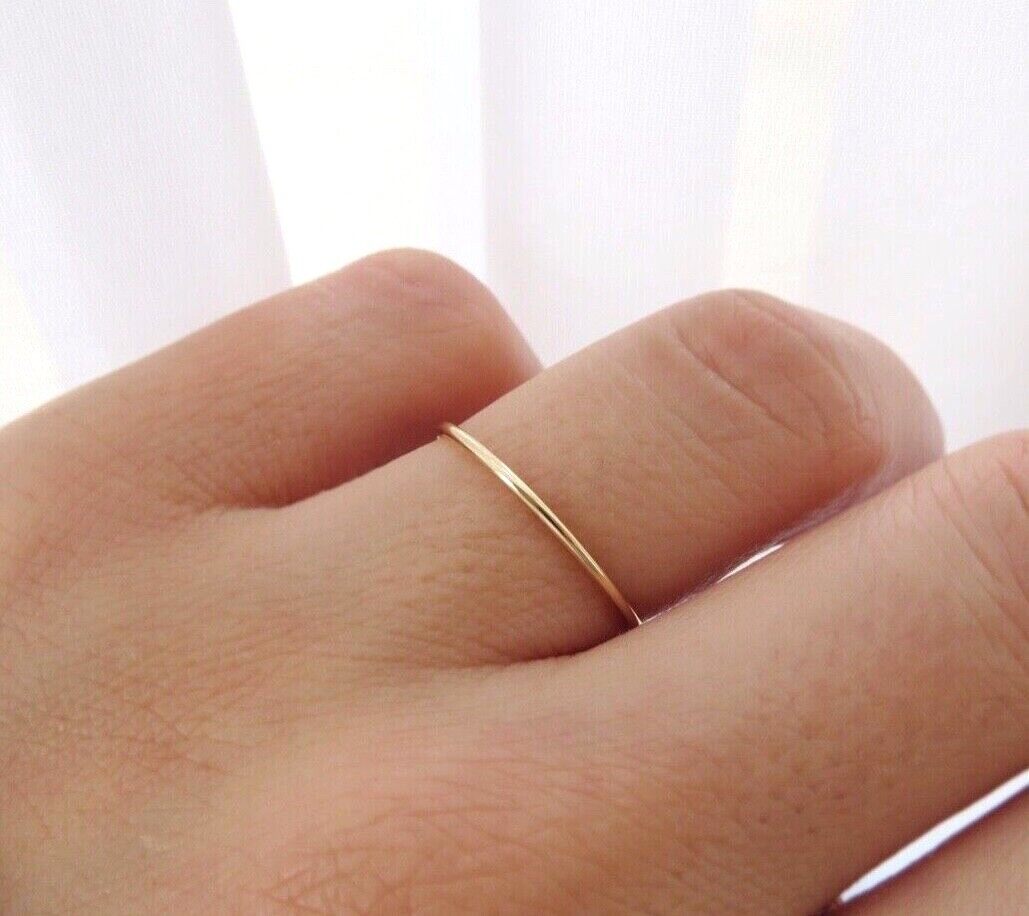 Thin Gold Ring, 14k Gold Ring, Gold Ring, Gold Stack Ring, Thumb Ring, Midi Ring