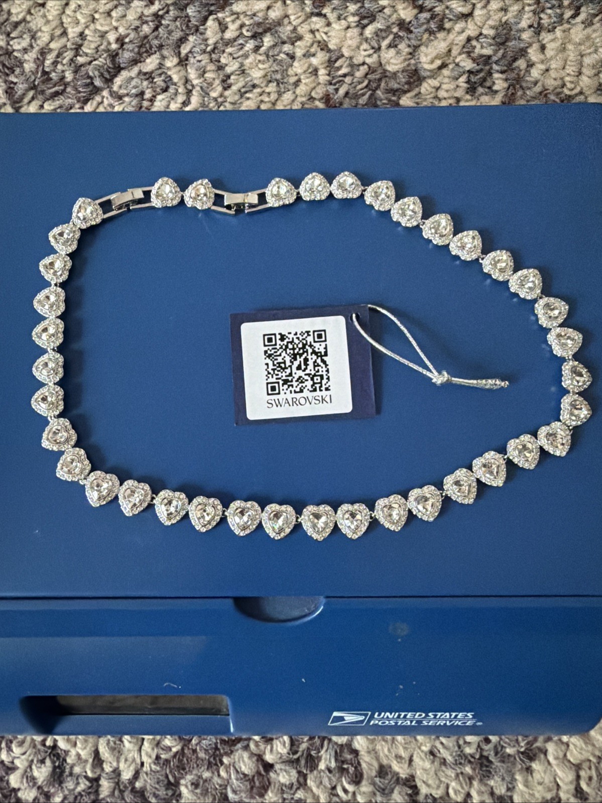 Ariana Grande x Swarovski necklace Mixed cuts, Heart, White