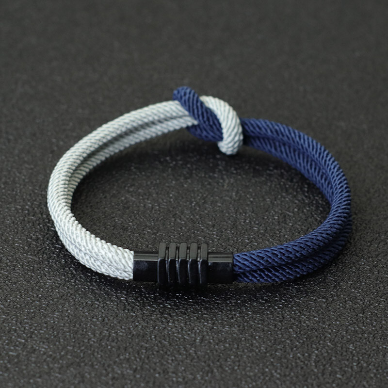 Rope Bracelet Fashion Men Women Square Knot Bracelets Outdoor Magnet Bangles New