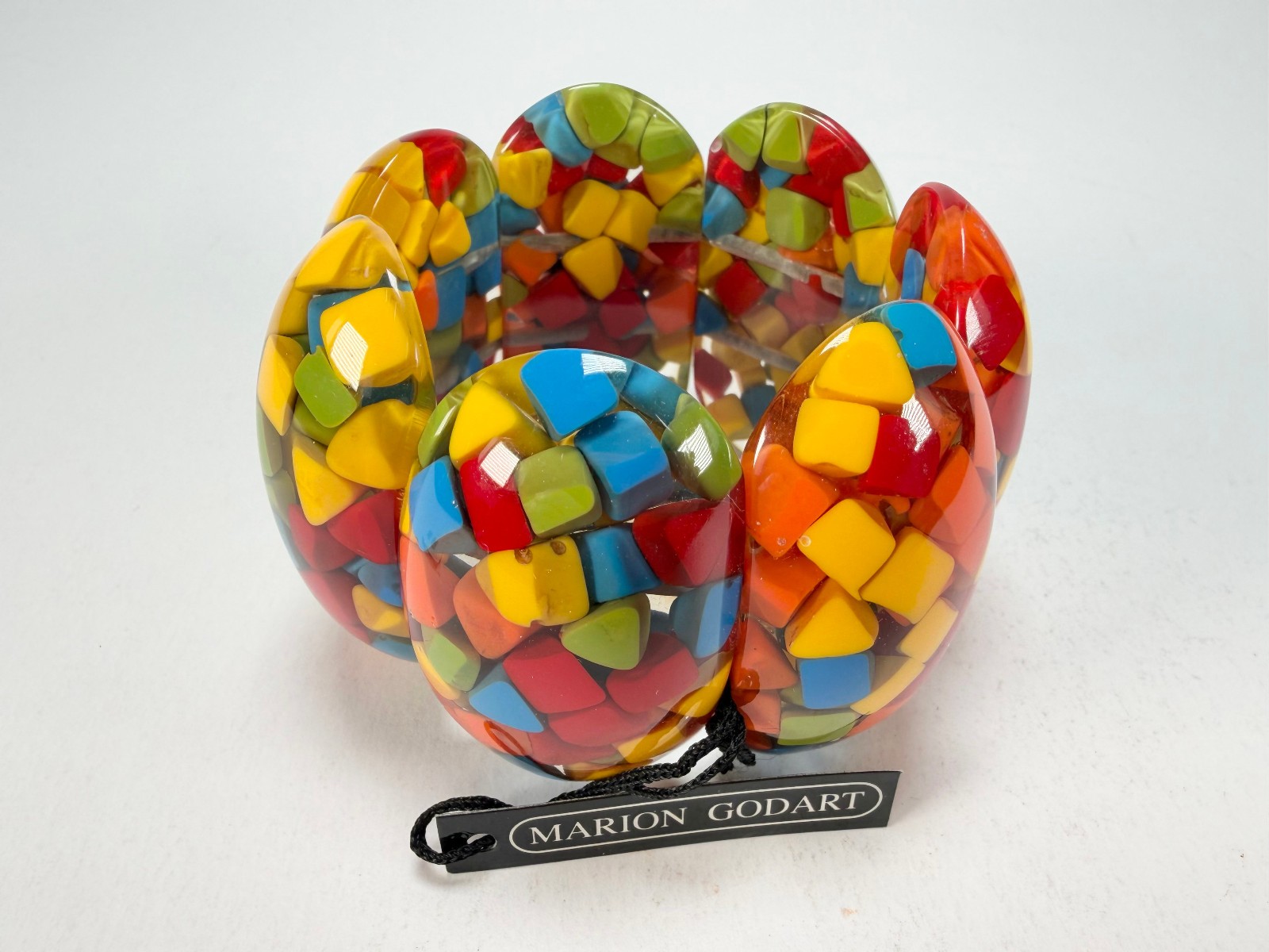 Marion Godart – Confetti “Sept Pièces” Summer Mix Elasticated Resin Bracelet