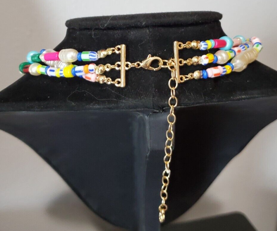 BaubleBar NK Porto Layered Beaded Necklace in Rainbow J0