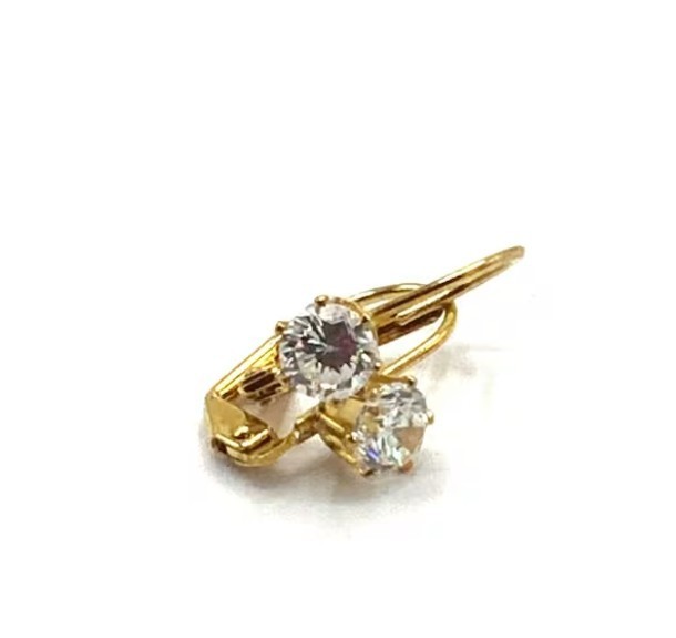 Lia Sophia “Shimmering” Gold Tone Cubic Zerconia Earrings Dangle