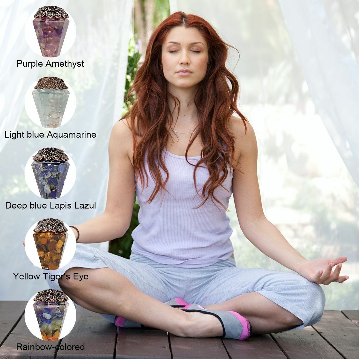 Quartz Natural Crystal Pendulum Healing Chips Stone Reiki Chakra Chain Pendant