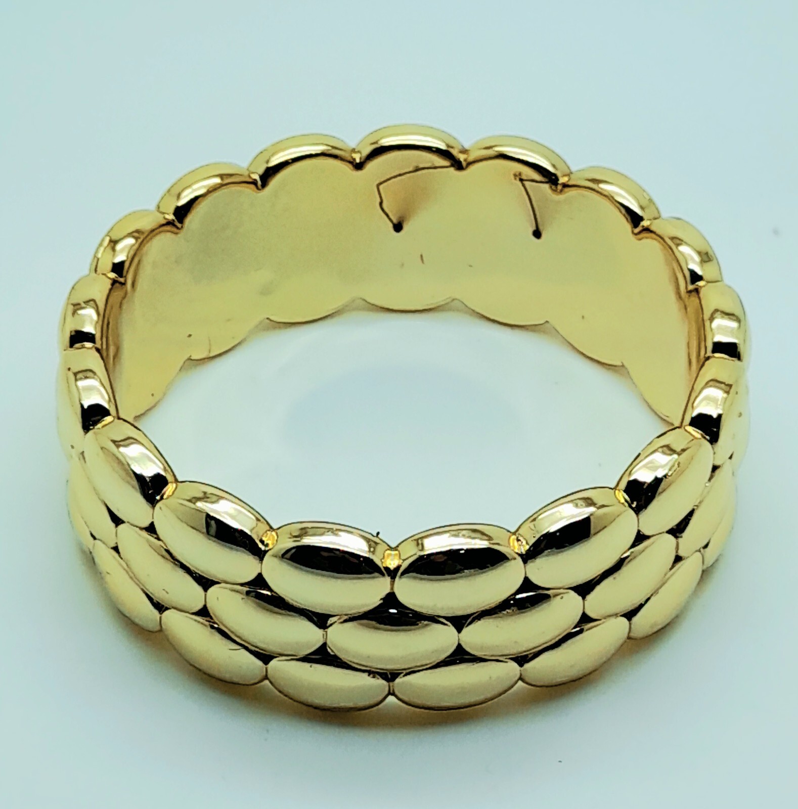 B001 Simple style Light Weight Large 1″ inch wide gold color Bangle Bracelets