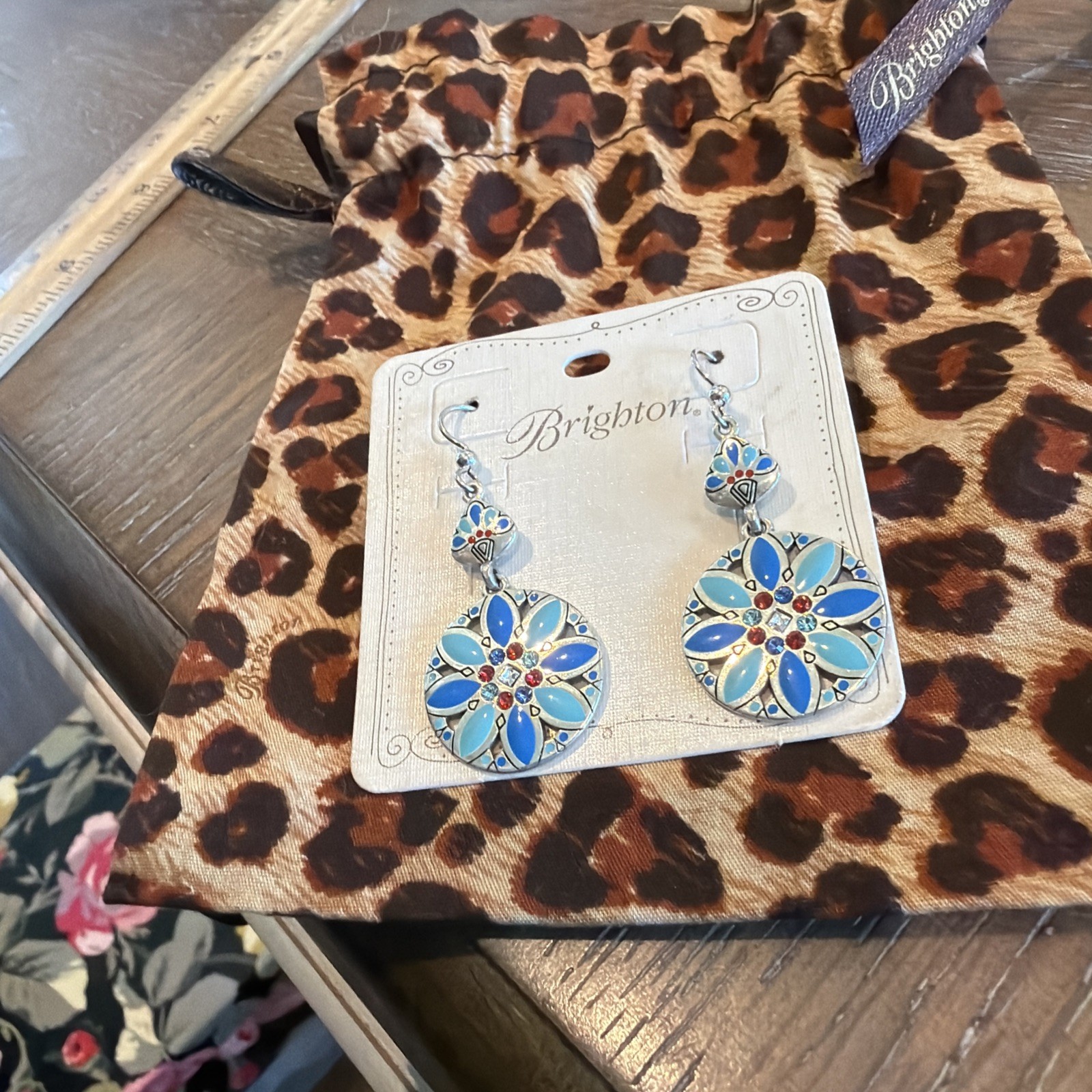 Brighton NWT Africa Stories French Wire Earrings W/Pouch Retailed $52 *RETIRED*