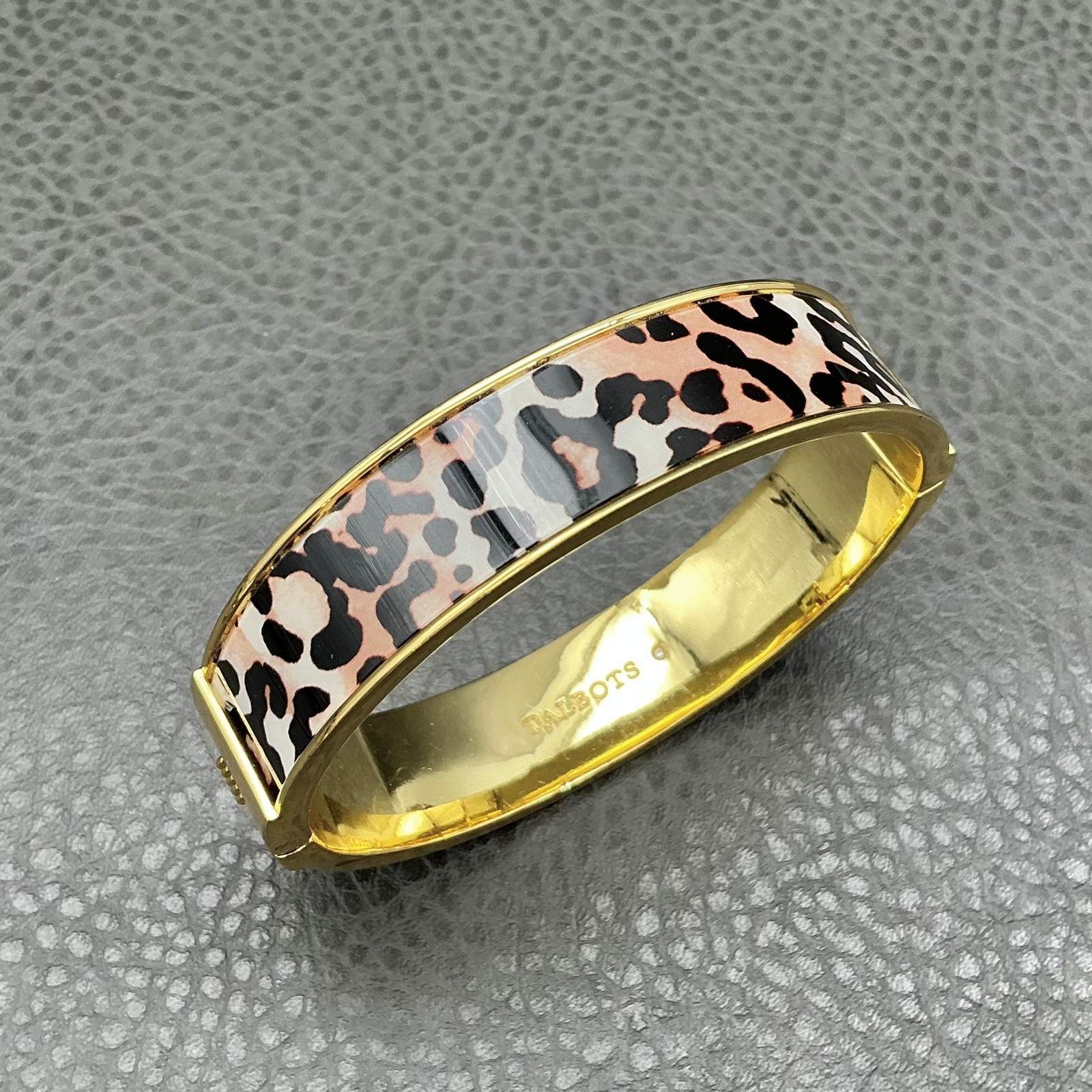 Talbots Bracelet Multicolor Leopard Enamel Gold Tone Womens 6.8 In Jewelry