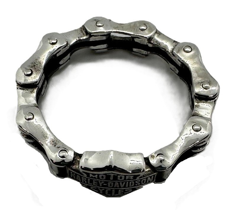 Harley-Davidson ® Sterling Silver Men’s Motorcycle Bike Chain Ring B2
