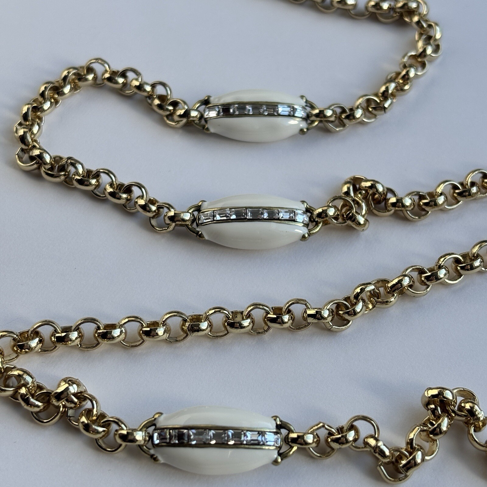 HEIDI DAUS X Dome Long Strand (4 Stations/White/Toggle-Closure) Chain Necklace