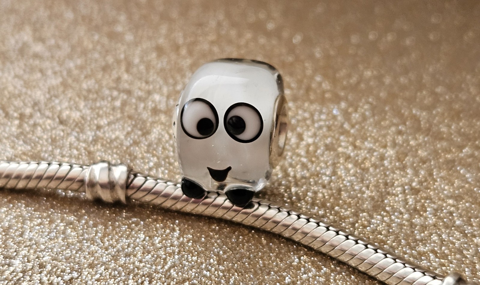 Authentic Pandora Cute Heart Melter Silver Murano Charm