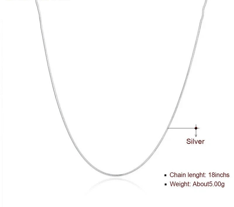 10PCS wholesale 925 sterling solid silver 1MM 16-30inch snake chain necklace