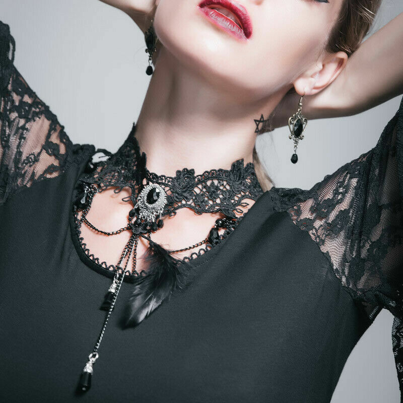 Punk Vintage Lace False Collar Women Accessories Gothic Jewelry Lace Necklaces
