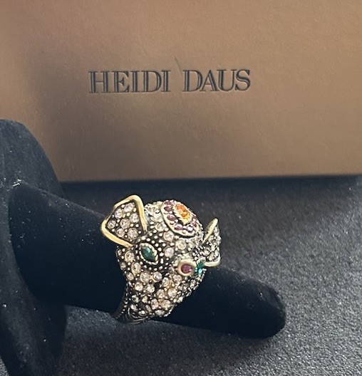 Hedi Daus Multicolored Elephant Ring Beautiful Size 8