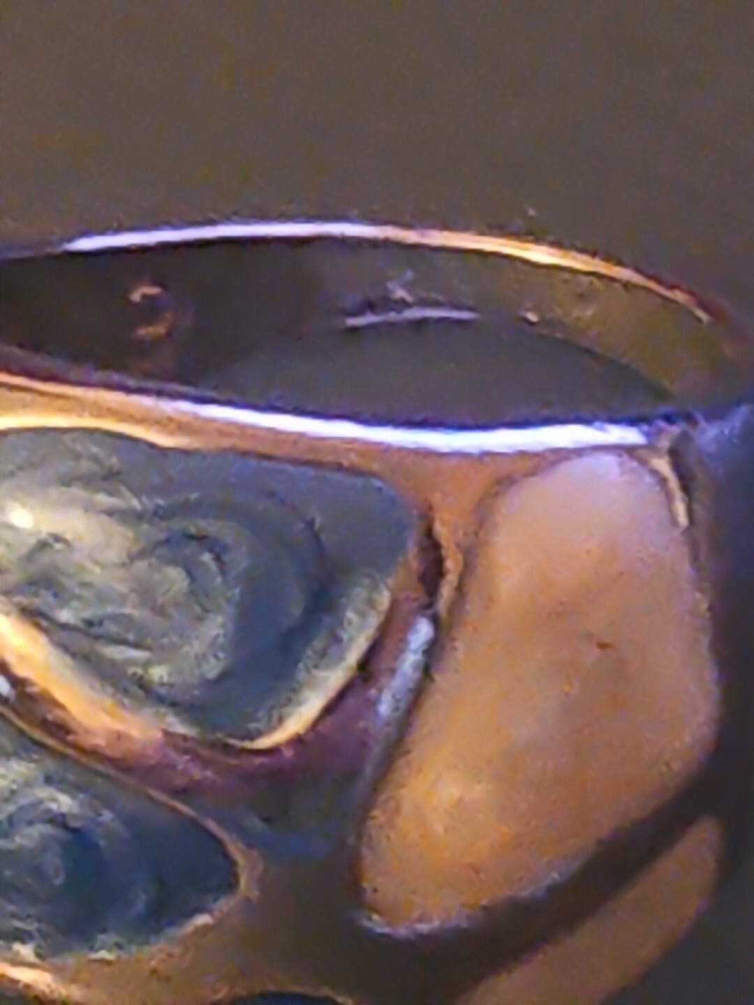 Enamel Silver Tone Dome Ring Size 8.75 NWOT
