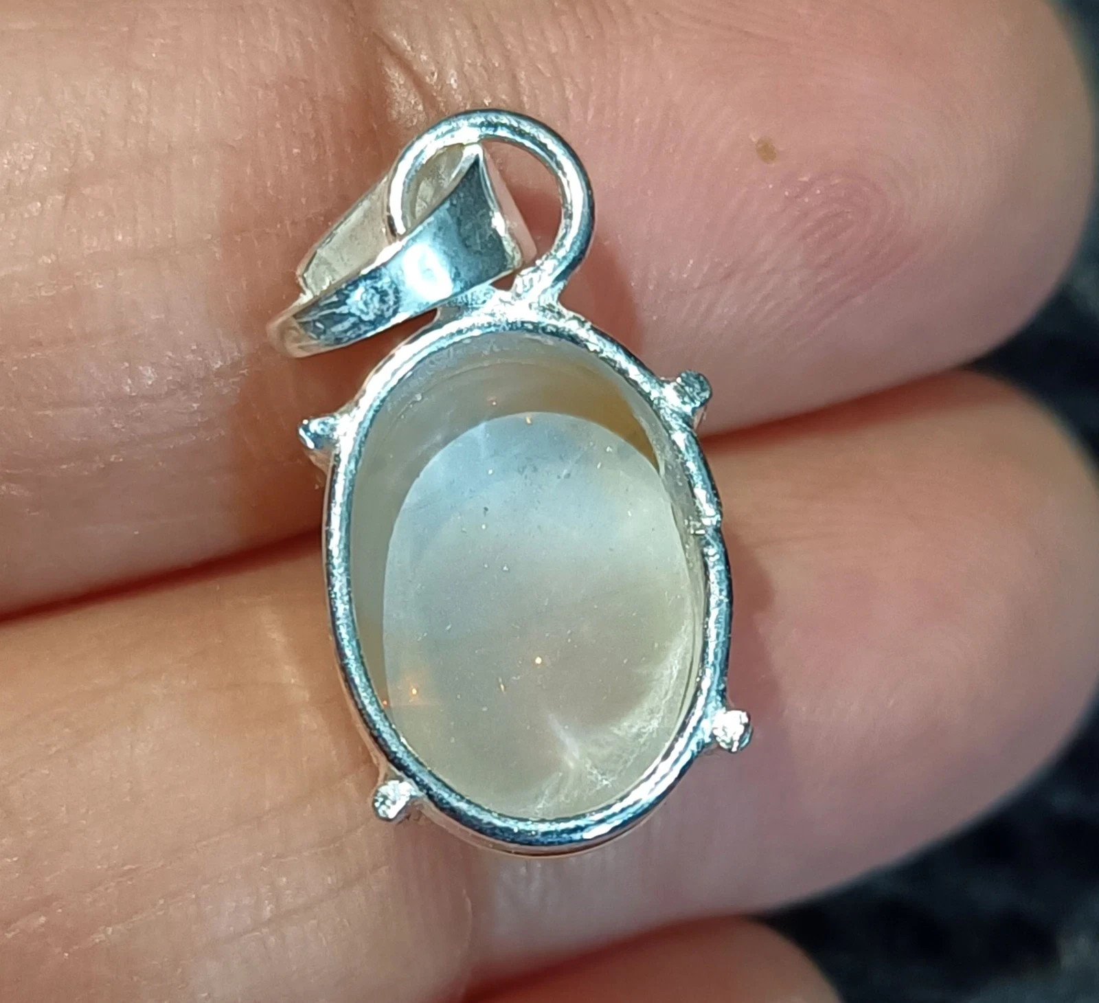6 Ray 15.20 Ct Yellow Star Sapphire Sterling Silver Pendant GORGEOUS jewelry