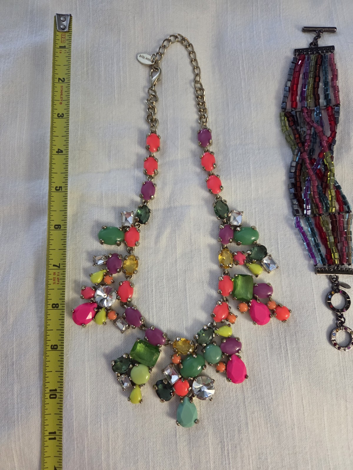 Cara New York Candy Color Neon Bib Duo. Necklace And Chico’s Bracelet