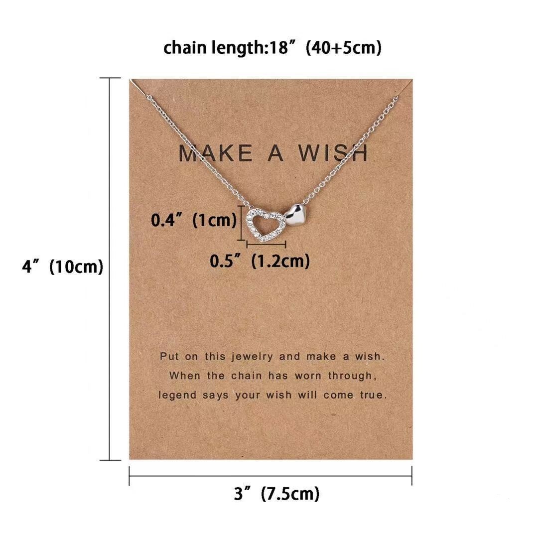 Fashion Women Crystal Necklace Retro 3D Double Hollow Love Heart Pendant 0924
