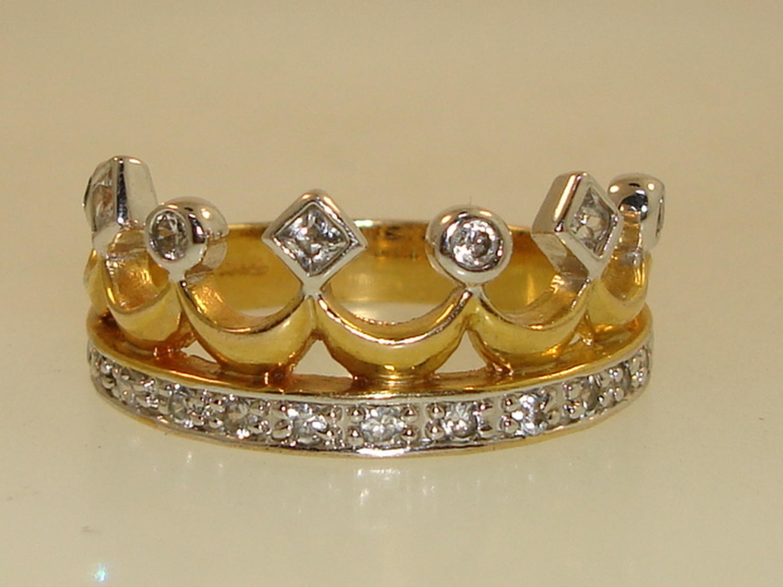 Beauty For Ashes Royalty Princess 18KT Gold Plated CZ Crown Of Life Ring!