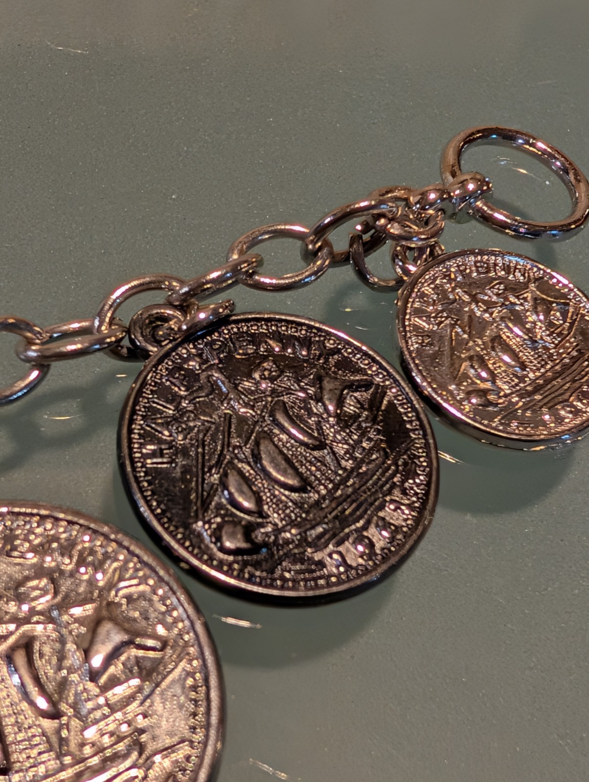 Coin Charm Bracelet Elizabeth II Australian Coins Various Sizes