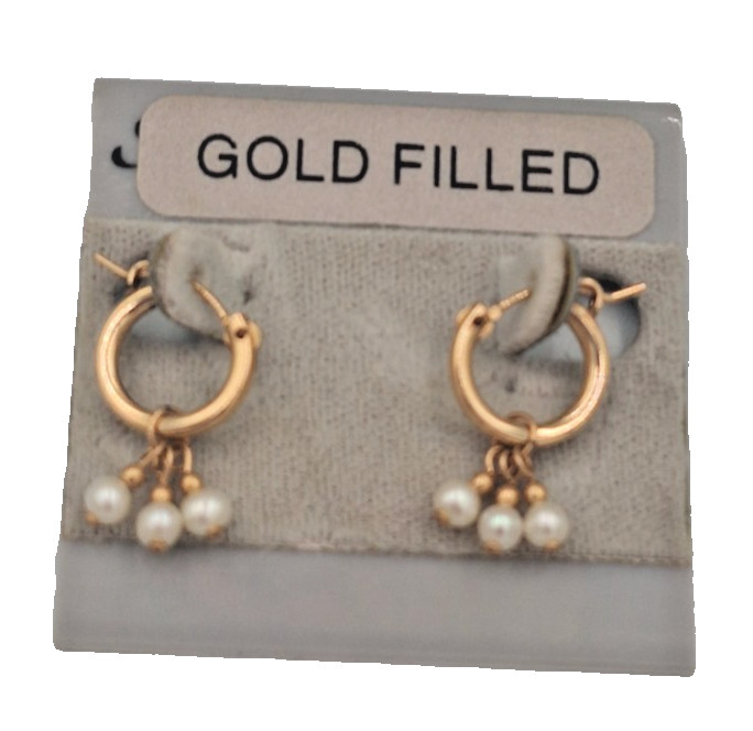 Gold Filled Fresh Water Pearl Earrings