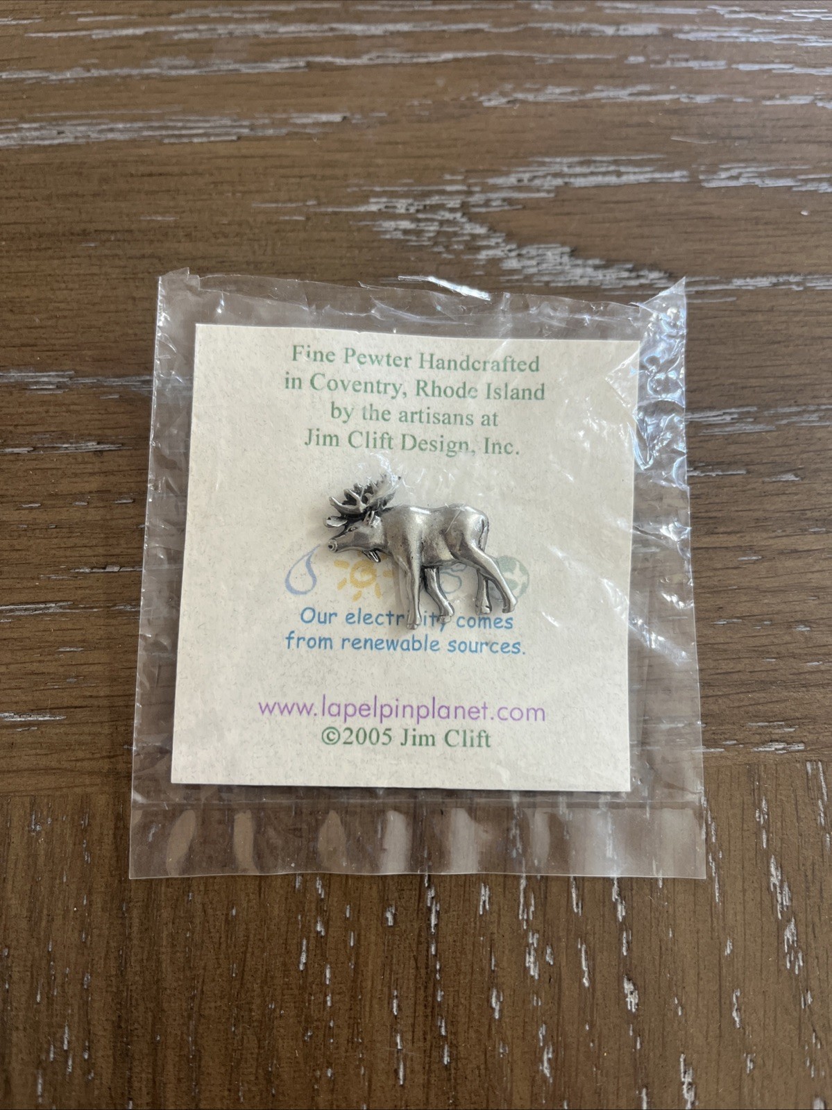 New! Fine Pewter Hand Crafted Moose Pin