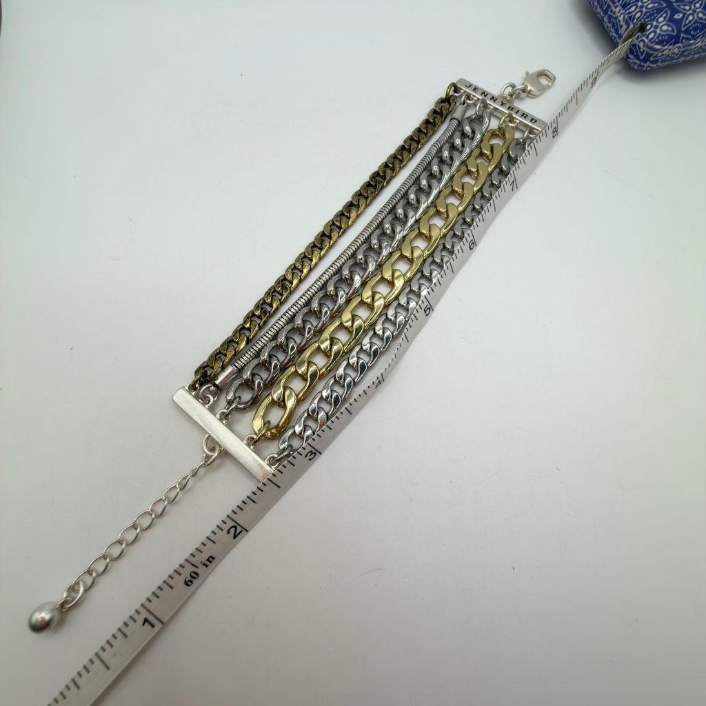 Jenny Bird Multi Chain Bracelet Adjustable 6.5-8.25 Bronze Silver Gold Tone