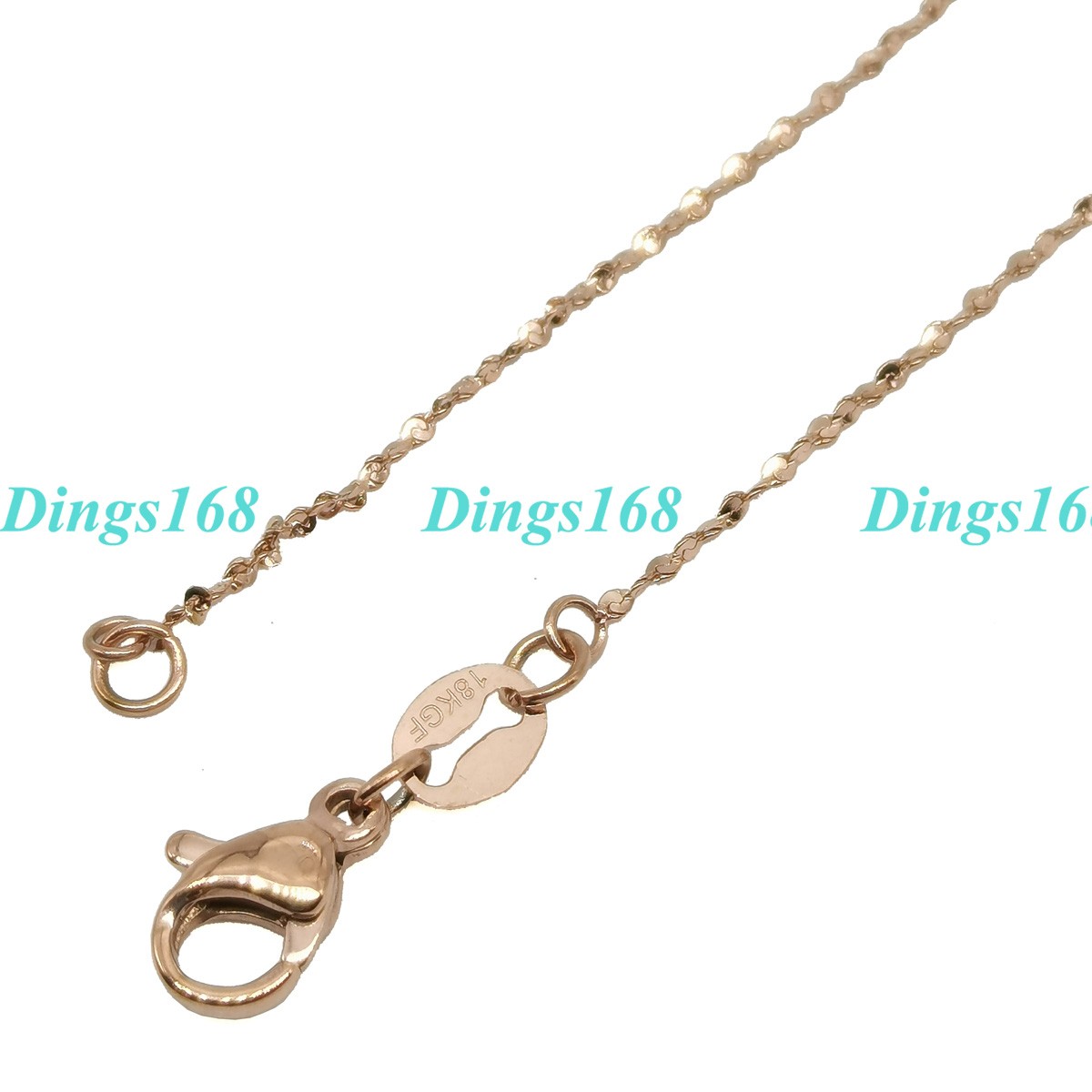 18K Rose Gold Filled 1mm Thin Italian Starry Chain Necklace 16/18/20/22/24″ B127
