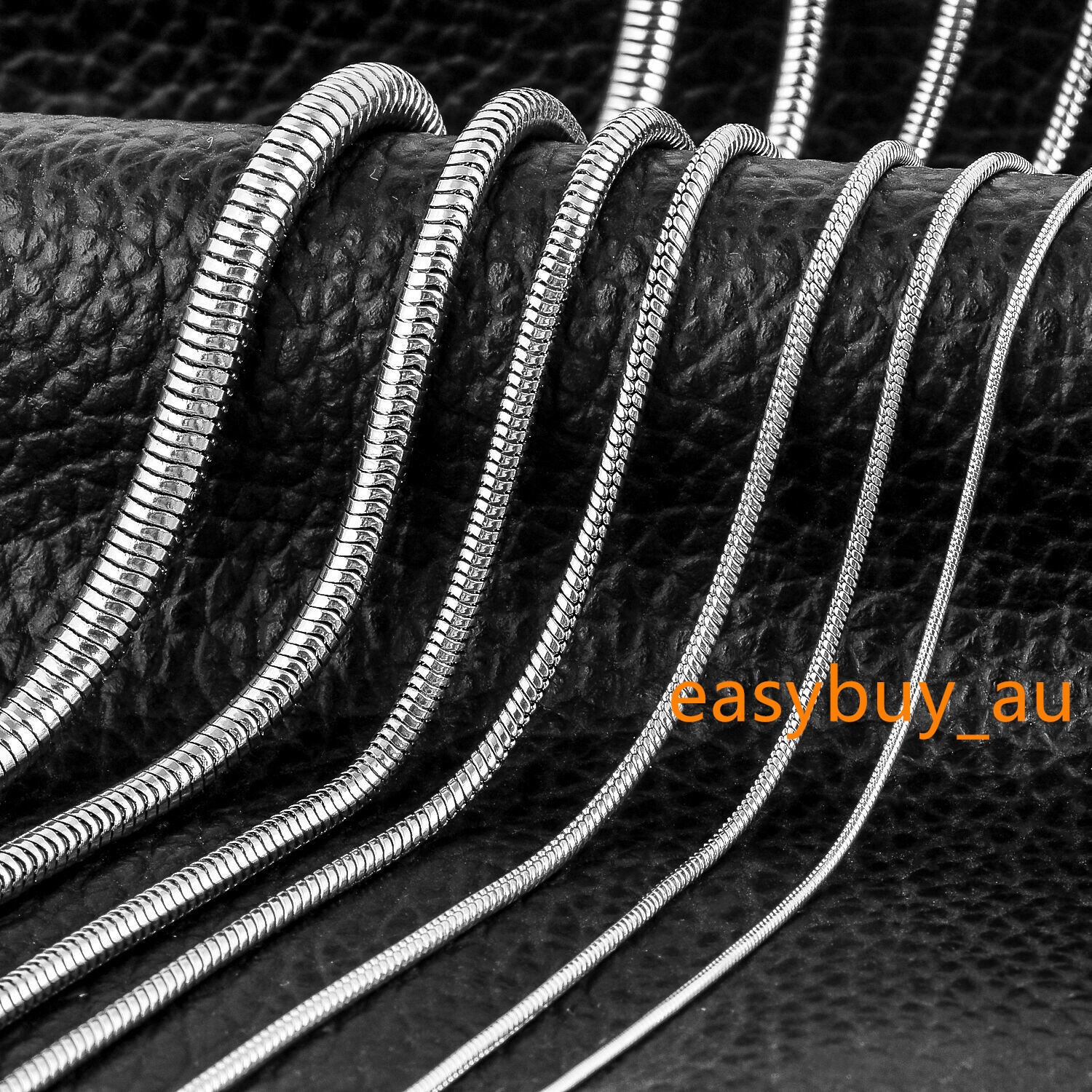USA Stock 1.6-2mm Stainless Steel Men Women Round Snake Chain Necklace 18-28”
