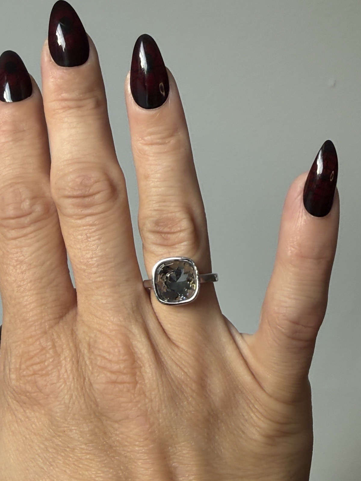 Swarovski crystal ring size 6 Cushion Cut Cocktail Ring statement ring luxe