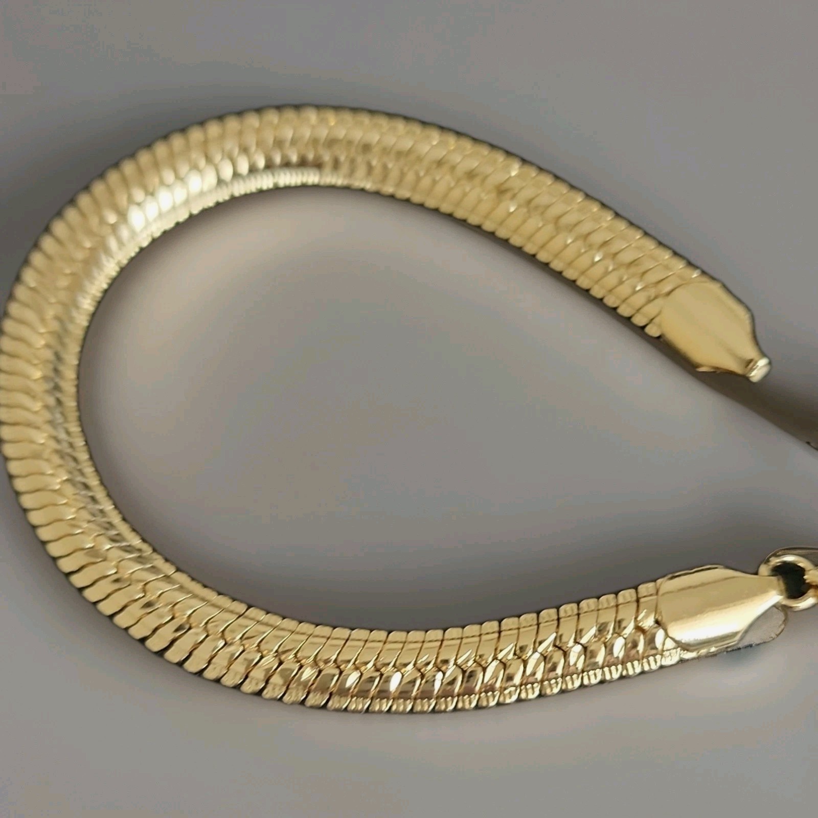 Italian 1/200 14k gold overlay Herringbone Bracelet