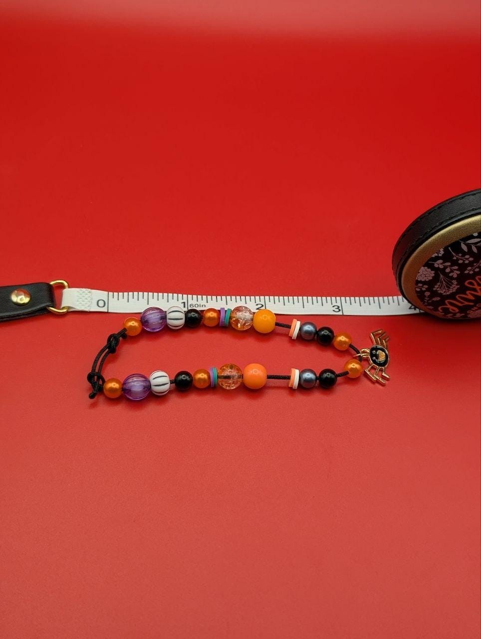 Halloween Spider Bracelet child size universal sliding knot