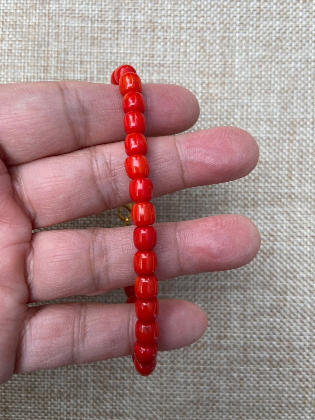 Natural Red Coral bracelet – 6mm in 7 inches and 11.3gm