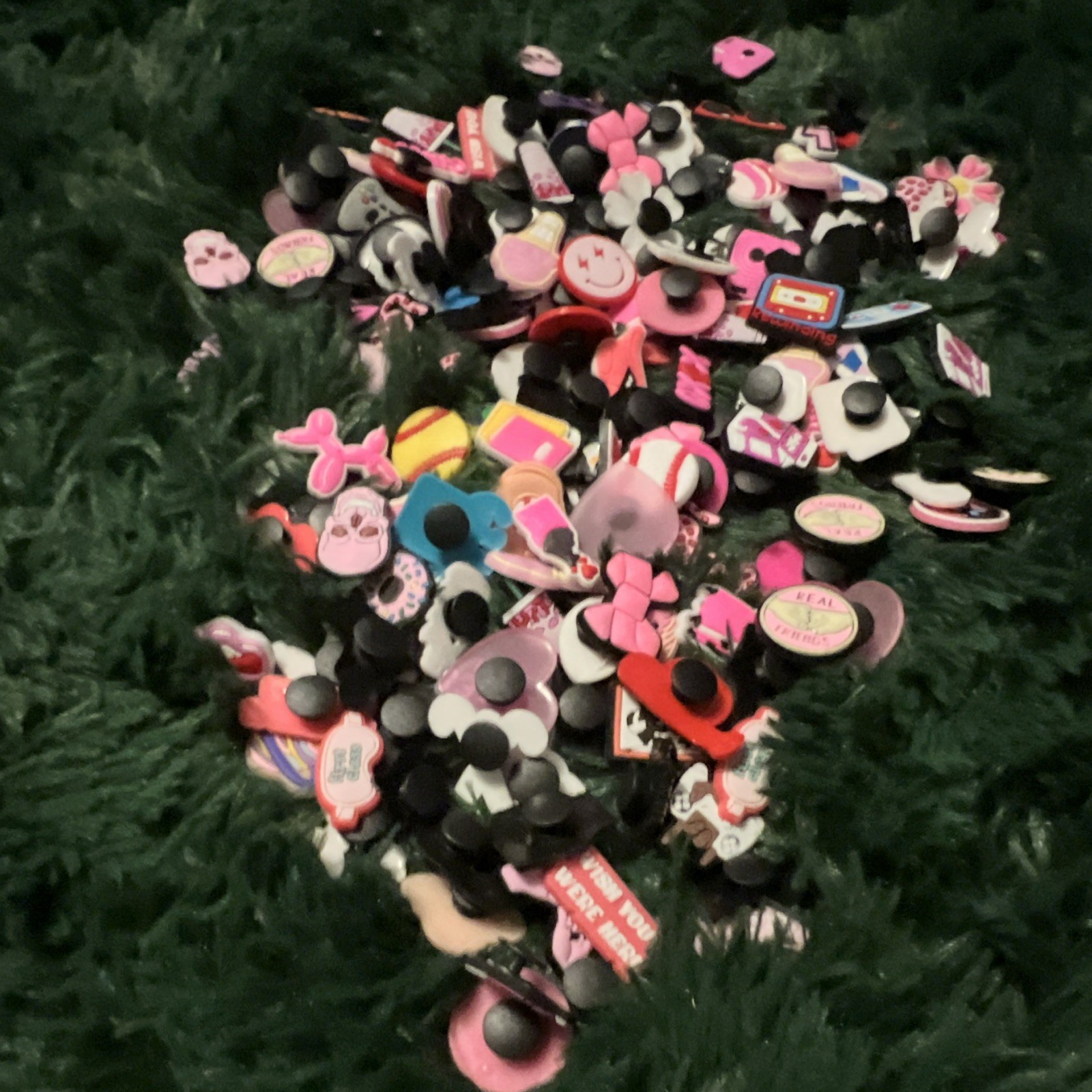 Multicolor Rubber Charm Lot for Bracelet, Mixed Assorted Charms