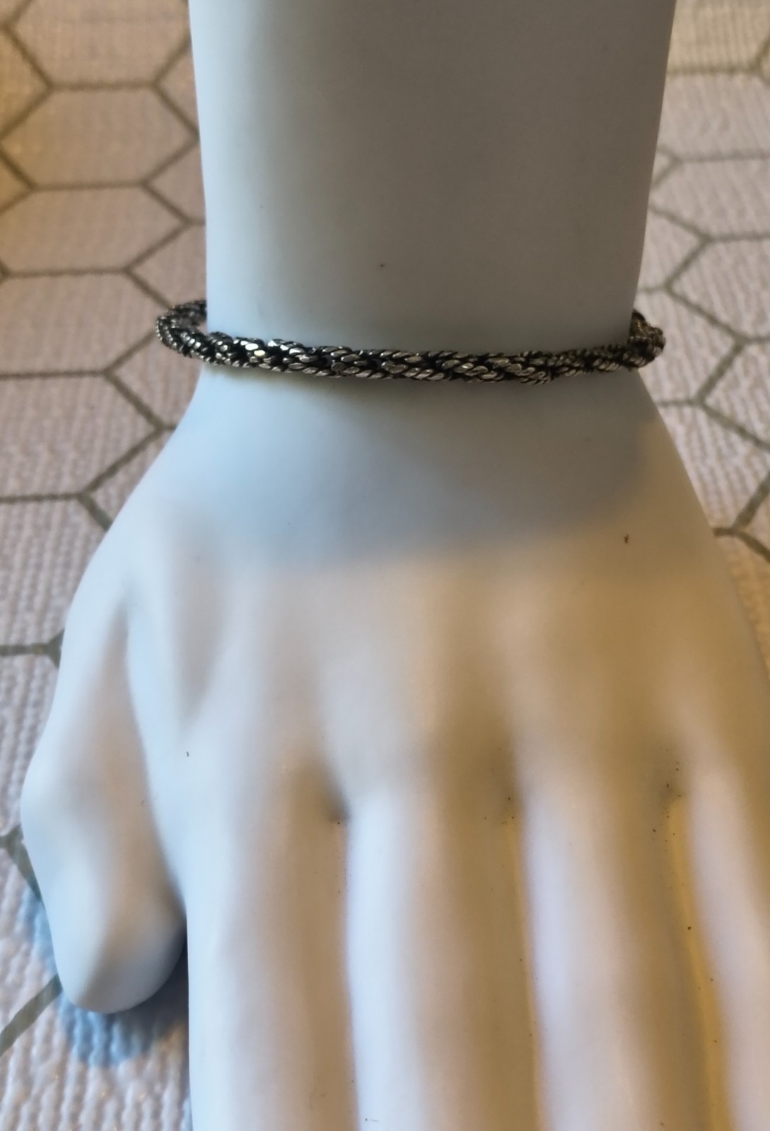 925 Sterling Silver Foxtail Link Chain Bracelet 7″
