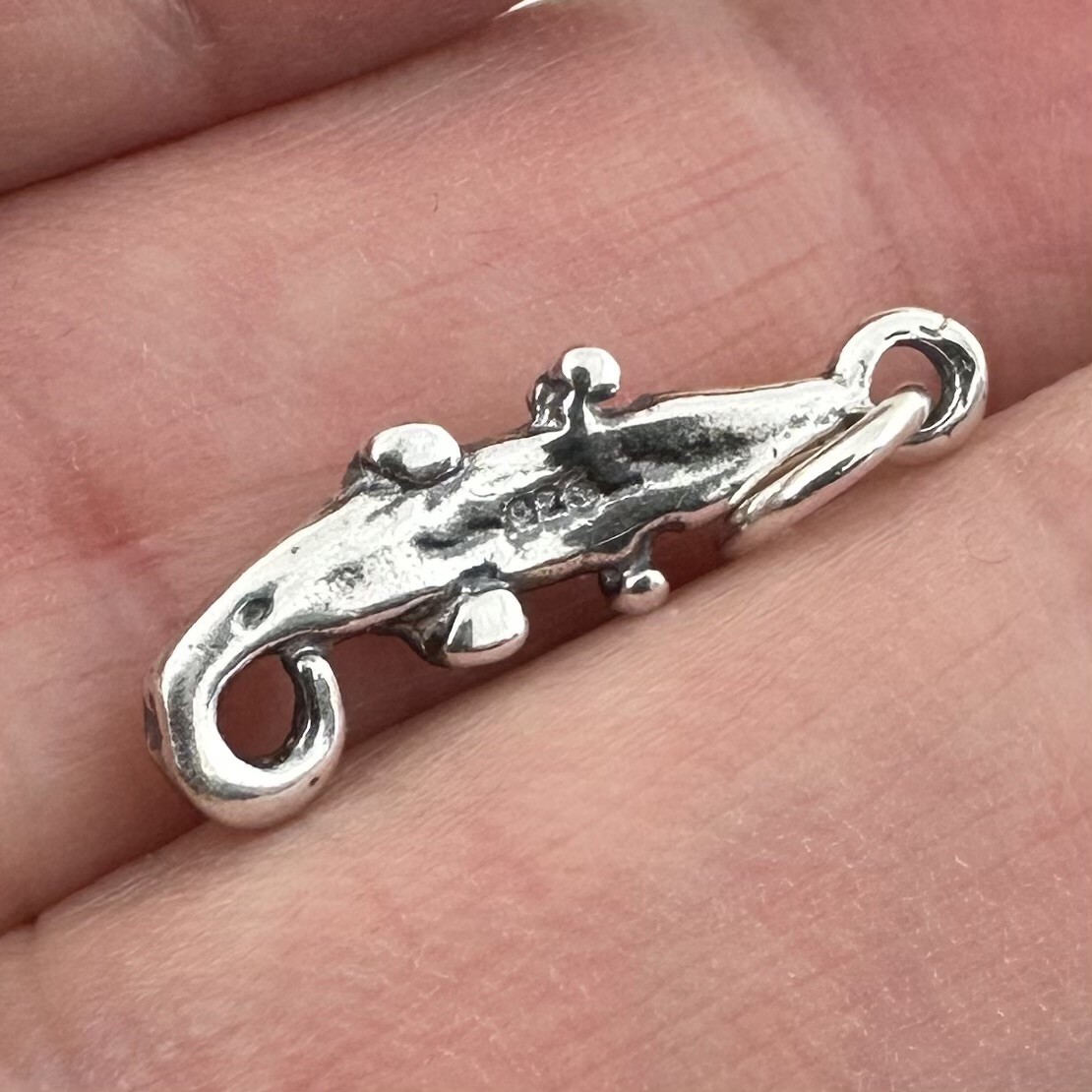 925 Sterling Silver Gator Charm with Necklace Florida Gators Alligator