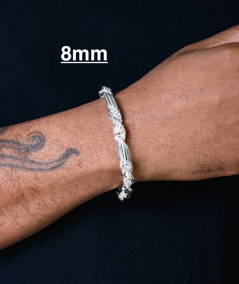 FigaRope Milano Chain Real Solid 925 Sterling Silver Necklace Or Bracelet 5-9mm