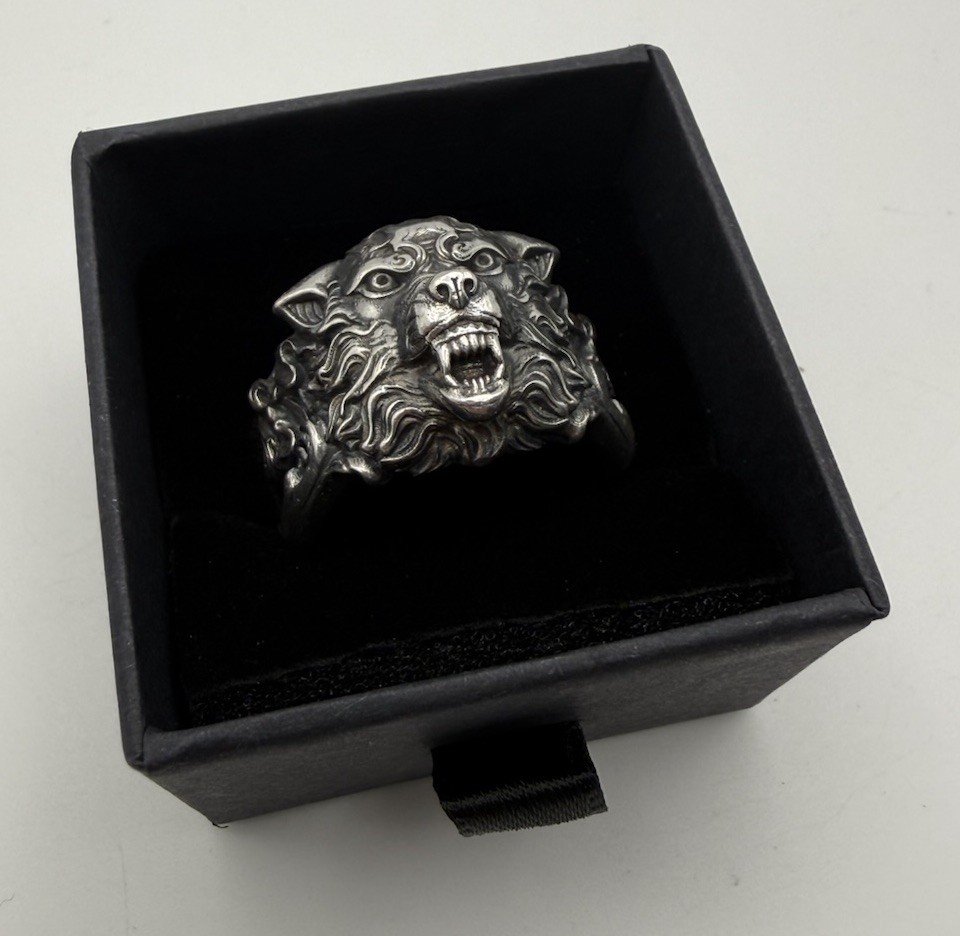 Volstead X Apothecary 87 Sterling Silver Wolf Ring 925 Alpha Male – Z 21.8mm
