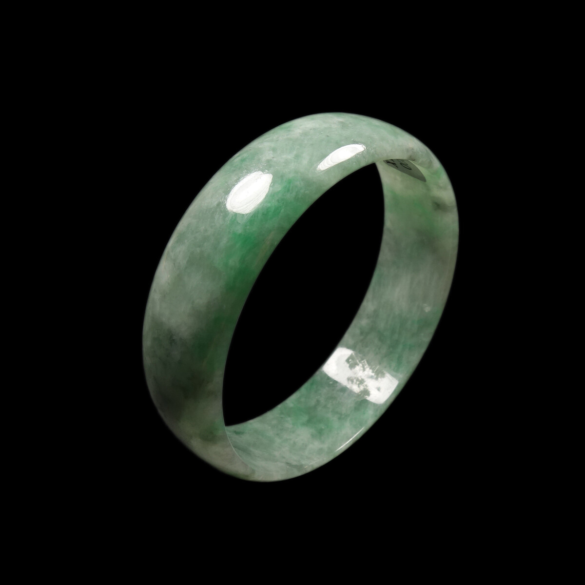 53mm Certified Grade A 100% Natural Green Jadeite Jade Bracelet Bangle 01371
