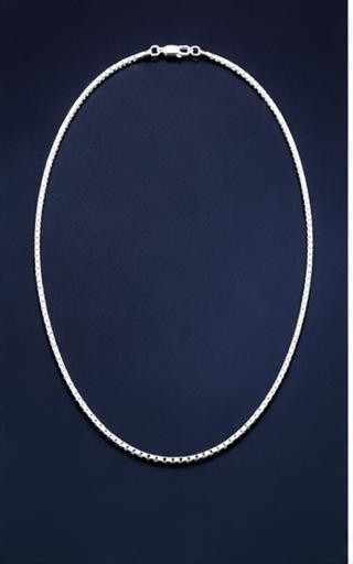 925 Sterling Silver Box Chain Necklace 1.5mm Unisex Fine Jewelry