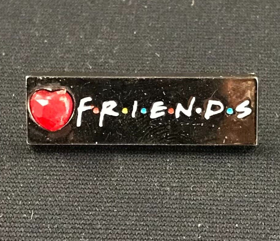 F.R.I.E.N.D.S Television Show Merch Metal Pin 1 &1/8″ Multicolor w/Red Heart TM!