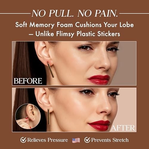 Earring Lobe Support Discs – Heavy Earring Lift & Stabilizer for Drooping Earrin